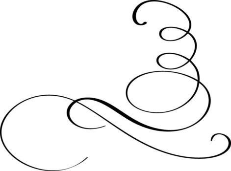 negro divisor, elegante remolino esquina diseño caligrafía elemento mejorando visual apelar, agregando un toque de sofisticación y gracia vector