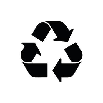 reciclar símbolo representa ambiental conciencia con flechas arreglado en un circular triangular forma, sugerencia sustentabilidad vector