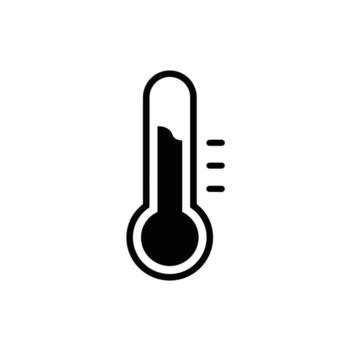 Thermometer Icon Indicating Temperature Measurement and Medical Diagnostic Tool for Monitoring Patient Health vector