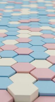 A 3d rendering of a hexagonal pattern photo