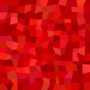 Polygon tile mosaic background - polygonal design from rectangles in red tones vector