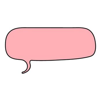 horizontal pink chat bubble vector