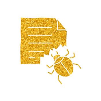 golden computer bug vector