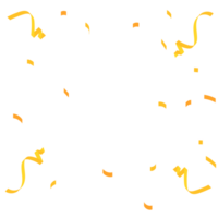 oro nastro coriandoli illustrazione, semplice piatto design. png
