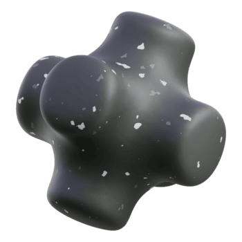 quatro braços Cruz forma 3d Preto terraço abstrato forma ícone png