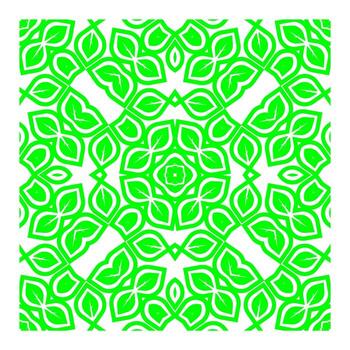 geométrico verde y blanco patrones, resumen simétrico diseños en Lima, intrincado verde modelo variaciones vector