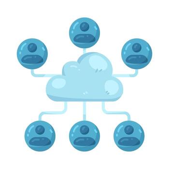 Cloud Computing Network Diagram vector
