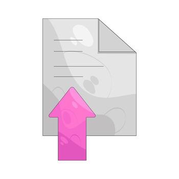 Illustration of File Upload with Arrow vector