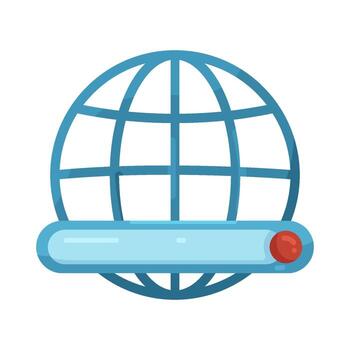 ilustración de globo con navegador habla a bar vector