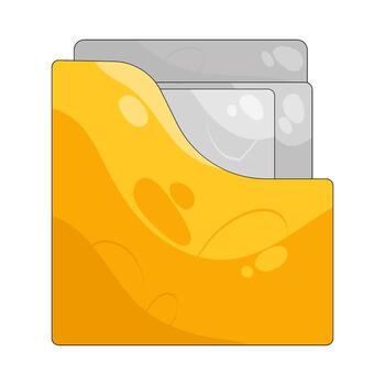 Illustration of File Folder with Documents vector