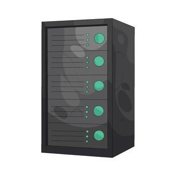 Illustration of a Computer Server vector