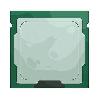 ilustración de un computadora procesador vector