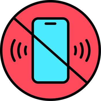 No Phone Signal Icon vector