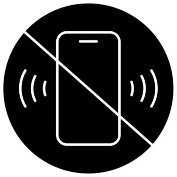 No Phone Sign Icon vector