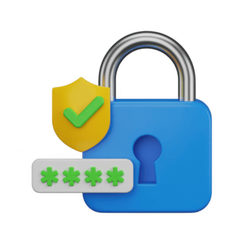 Vorhängeschloss mit Schild und Passwort isoliert auf transparent Hintergrund repräsentiert Sicherheit, Schutz, und sicher Zugriff zu Daten und Information png