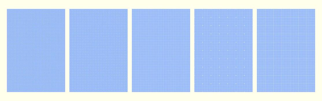 Detailed view of millimeter graph paper showcasing various grid patterns for precise measurements and engineering applications. vector