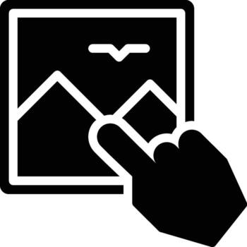 Click, Select, Touch Glyph Solid Icon vector