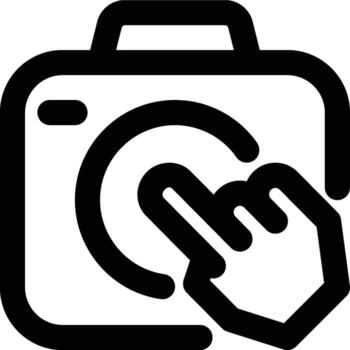Manual Mode, Manual, Camera Outline Icon vector