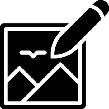 Image Editing, Editing, Image Glyph Solid Icon vector