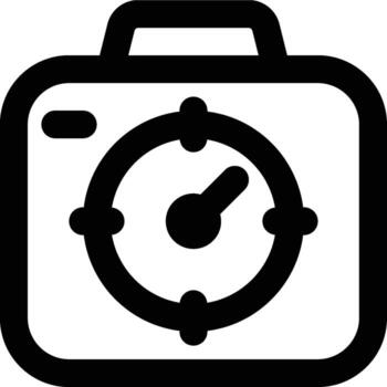 FPS, Frame Per Second, Shutter Speed Outline Icon vector