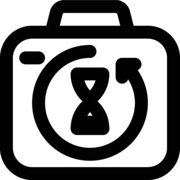 Timer, Countdown, Camera Outline Icon vector