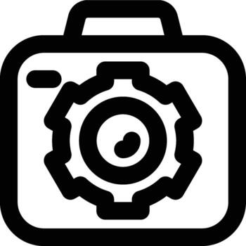 Setting, Camera, Manual Outline Icon vector