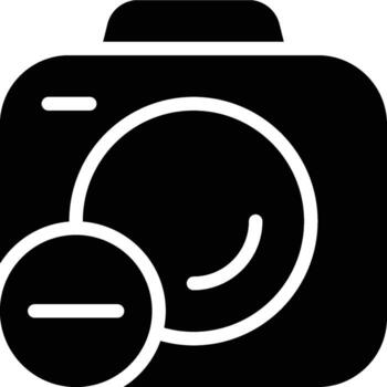 Remove, Delete, Reduce Glyph Solid Icon vector