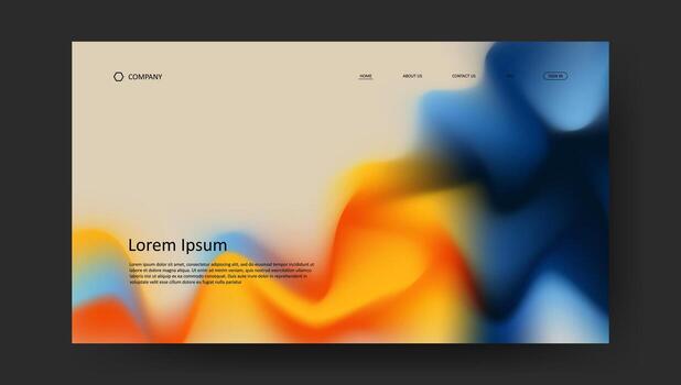 landing page modern fluid gradient design background vector