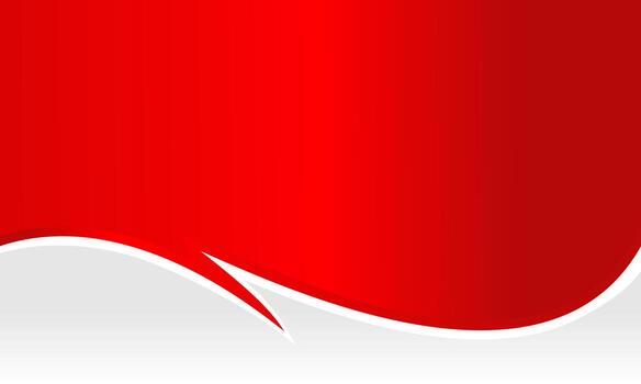 Vibrant Red and White Abstract Background with a Wavy Line for Dynamic Visuals vector