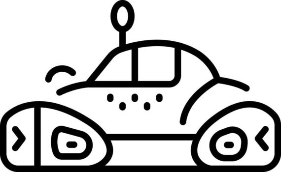 A linear style icon representing space vehicle vector