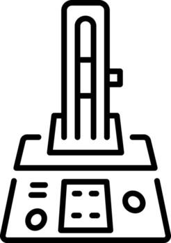 A linear style icon representing test stand vector