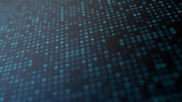 4k numérique cyberespace avec particules et numérique Les données réseau Connexions. abstrait La technologie Les données couler, bleu numérique embrasé grille, lien concept, gros données, futuriste arrière-plan, 4k 60 ips, video