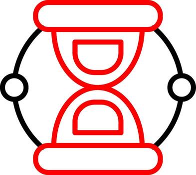 Sand Clock Futuristic UI Mark vector
