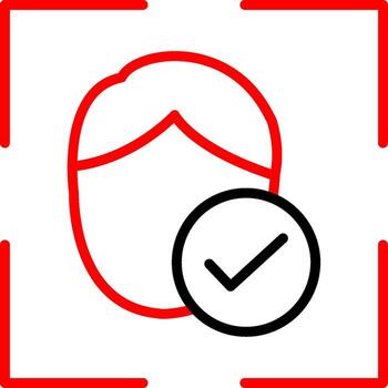 Facial Recognition Abstract UI Visual vector