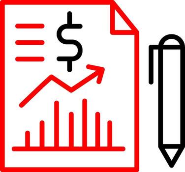 Business Report Minimal UI Element vector