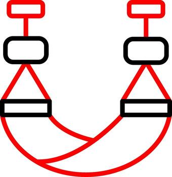 Hammock Monotone Sketch Design vector