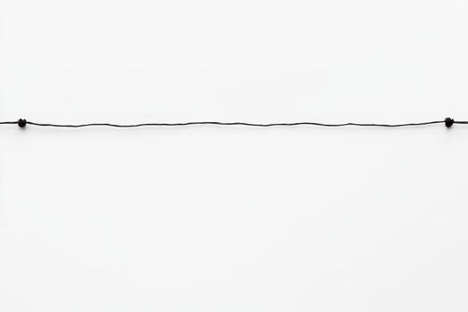 Simple black string on white background photo