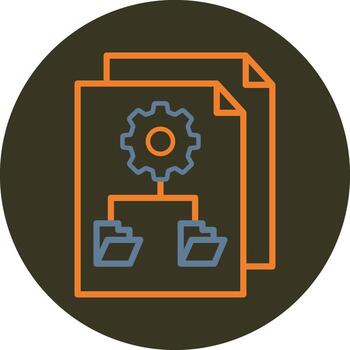 File Management Handcrafted UI Symbol vector