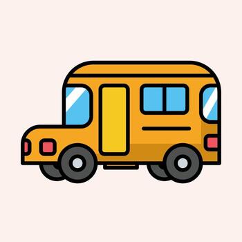 School bus icon vector