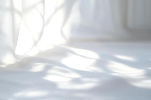 Sunlight through sheer curtains photo