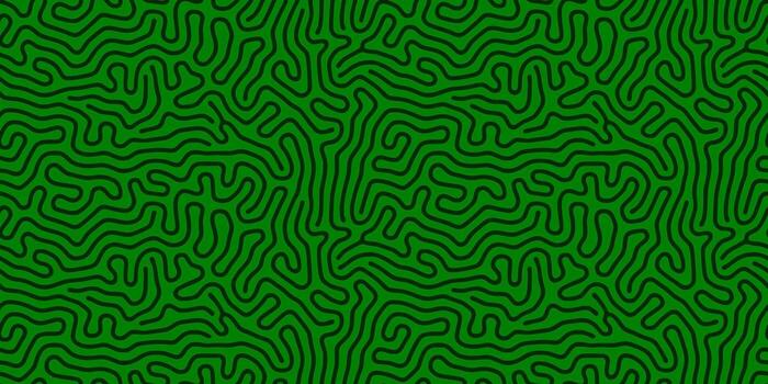 Seamless Complex geometric dark Green Turing background. pattern design texture vector