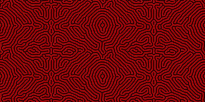 sin costura complejo geométrico oscuro rojo turing antecedentes. modelo diseño textura vector