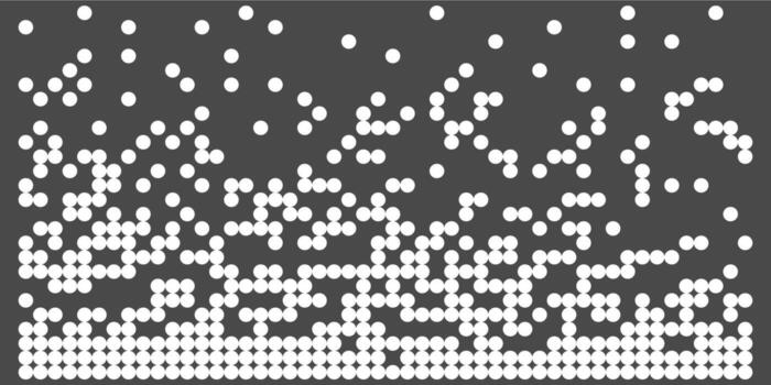 Disintegration white pixel dot circle grain noise, fade halftone effect, disperse dot work, Dispersed background mosaic pixel grid. vector