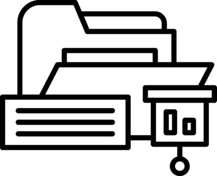 Presentation Slides Folder vector