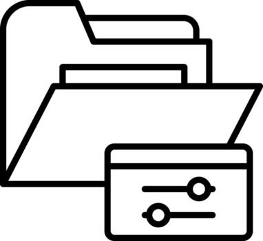 Folder Configuration Settings vector