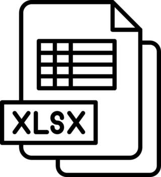 Excel XLSX Sheet vector