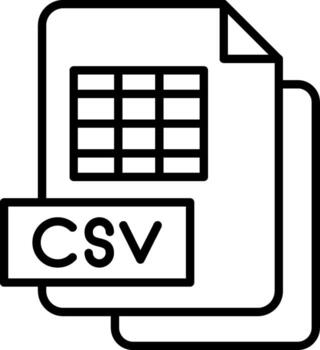 CSV Data Sheet vector
