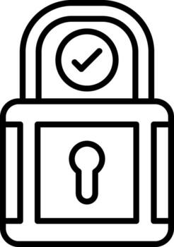 Automatic Security Padlock vector