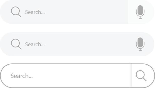 buscar bar web modelo icono. página Internet navegador. buscando motor navegador Bosquejo. cajas modelo para web página Internet navegadores vector