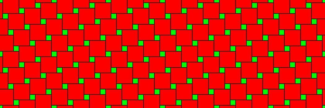 red green Pythagorean tiling seamless pattern vector